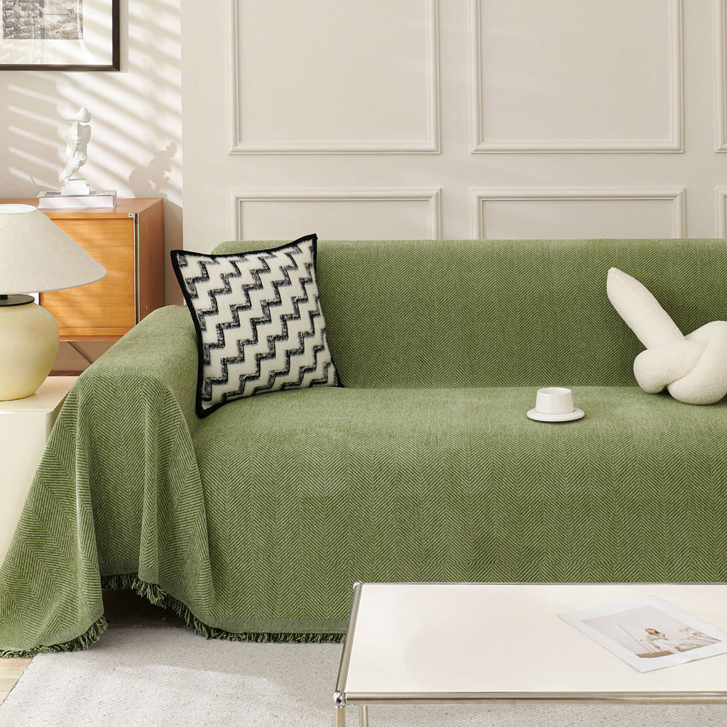 Soft Breathable Herringbone Sofa Cover for Modern Cozy Living