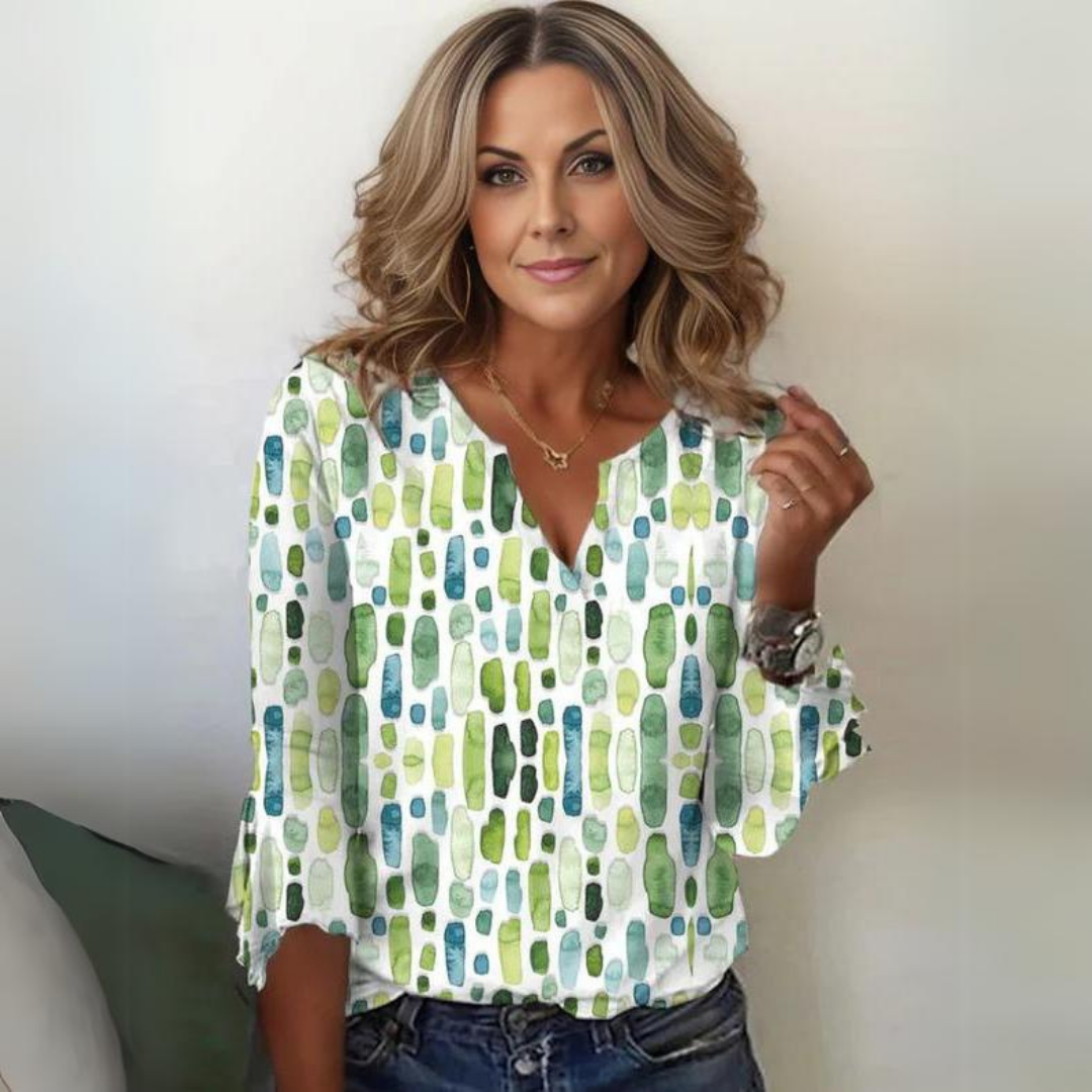 Olivia Collection | Women's Top with Breathable Silk Cotton Fabric | Effortless Blouse for All-Day Comfort