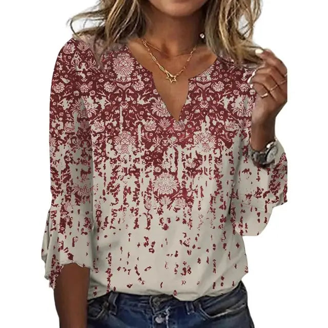 Olivia Collection | Women's Top with Breathable Silk Cotton Fabric | Effortless Blouse for All-Day Comfort