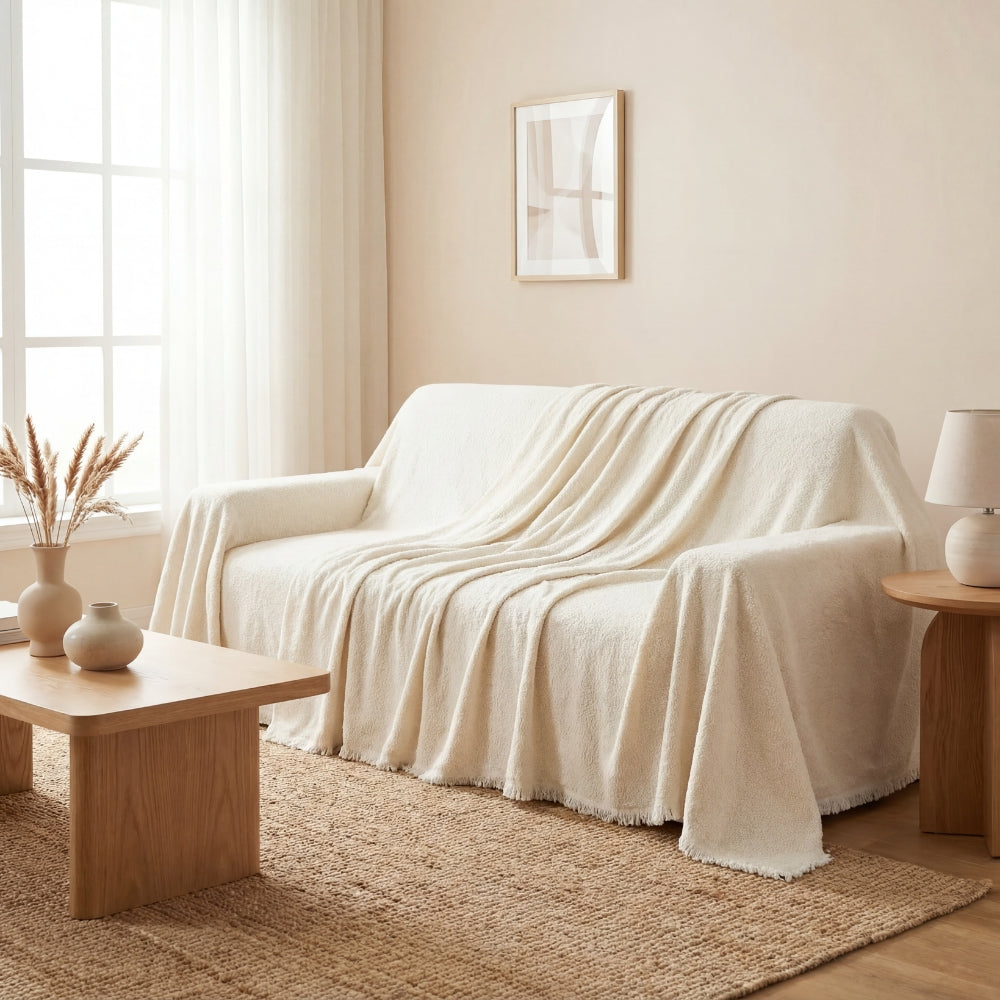 Soft Plush Waterproof Sofa Cover for Pet Friendly Protection