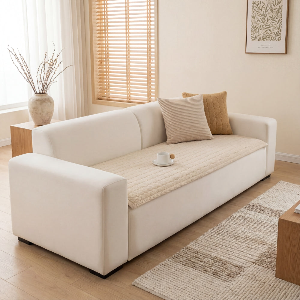 Plush Scratch Resistant Sofa Cover for Everyday Comfort