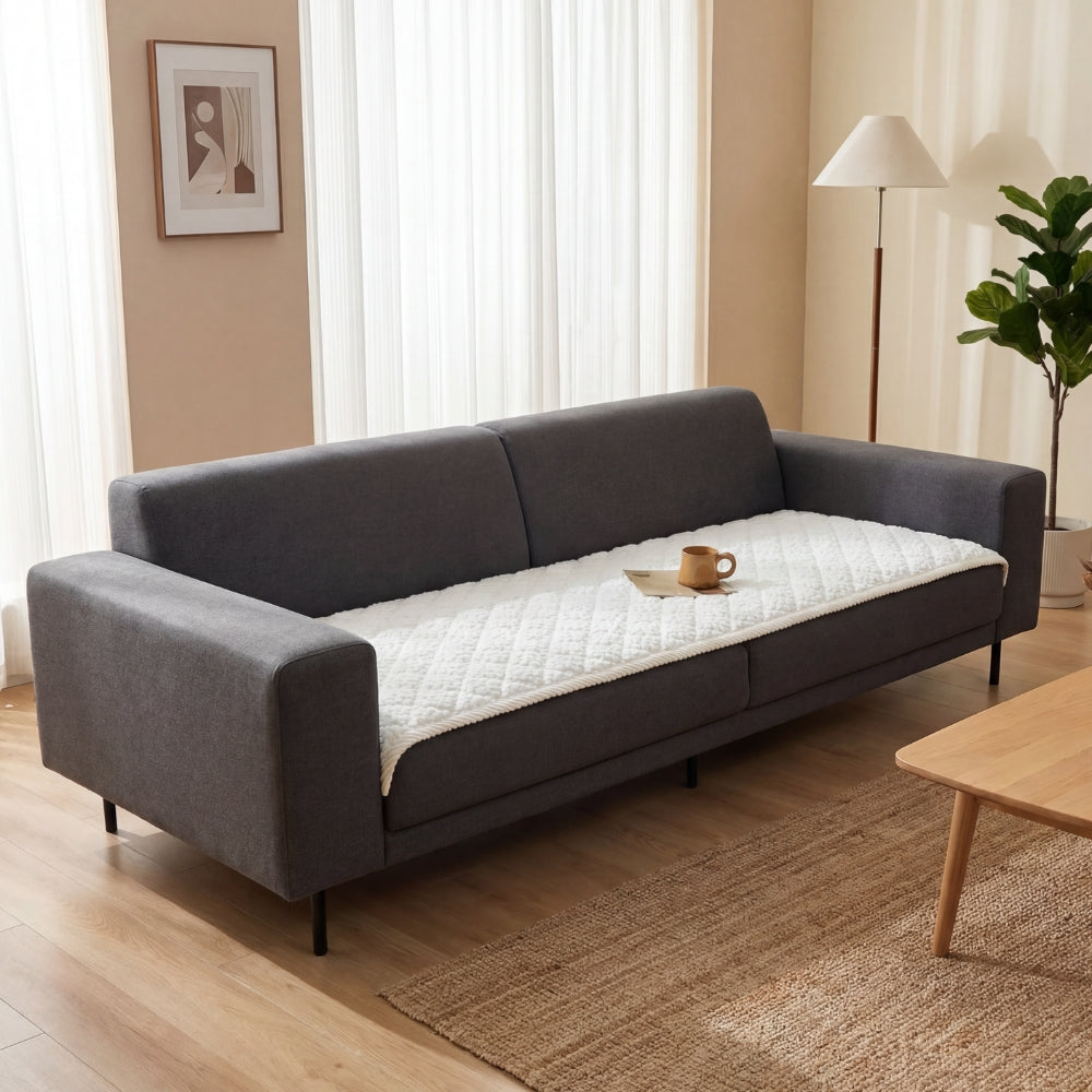 Textured Quilted Pet Proof Sofa Protector for Everyday Living