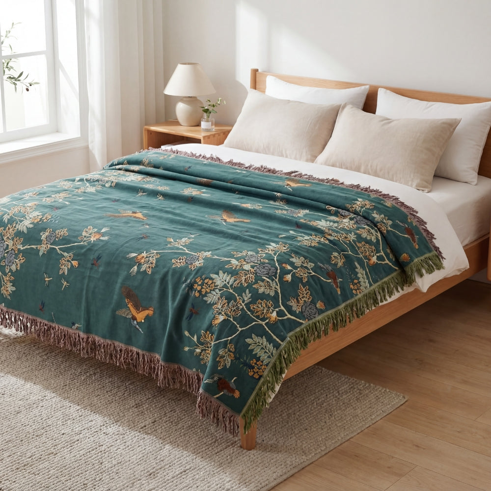 Multi Layer Cotton Gauze Throw Blanket for Sofa or Bed