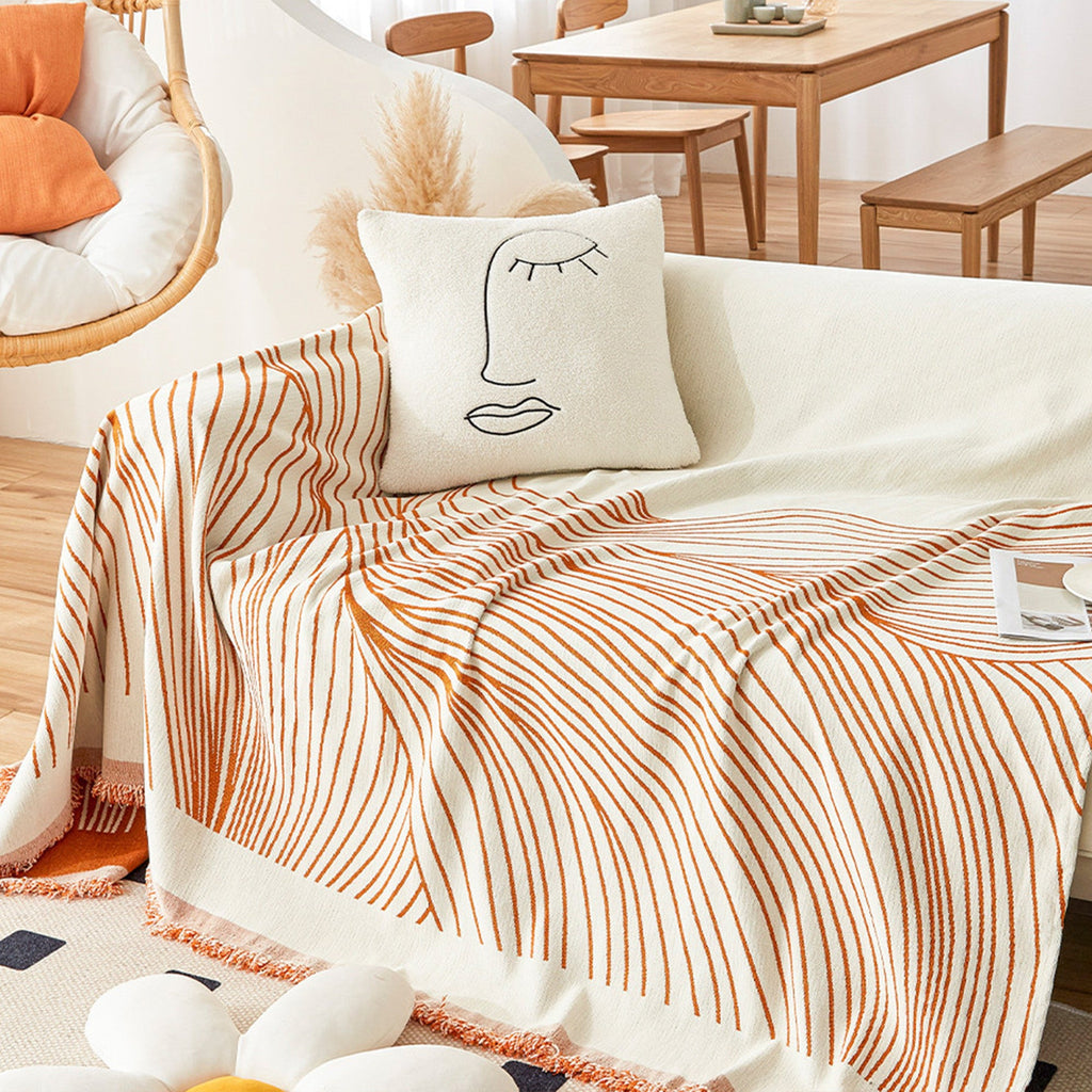 Reversible Jacquard Sofa Cover for Soft Modern Protection