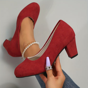 Orthopedic Women's Heels | Black Heels with Cushioned Insole & Stable Heel | Comfortable Footwear for All-Day Wear