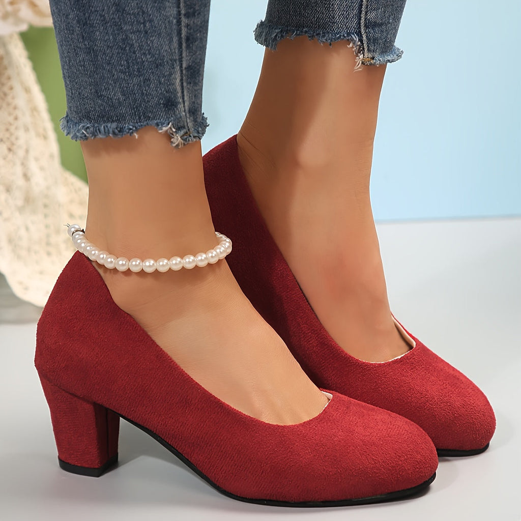 Orthopedic Women's Heels | Black Heels with Cushioned Insole & Stable Heel | Comfortable Footwear for All-Day Wear