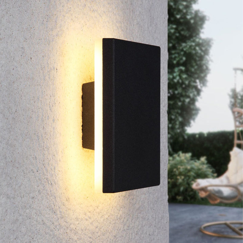 Minimalist Outdoor Wall Light, IP65 Waterproof LED, White, Motion Sensor