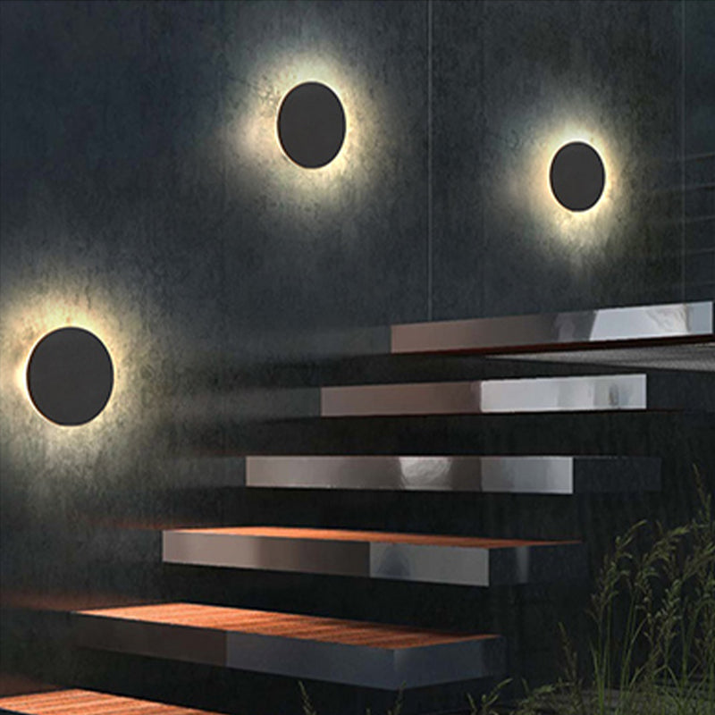 Minimalist Outdoor Wall Light, IP65 Waterproof LED, White, Motion Sensor