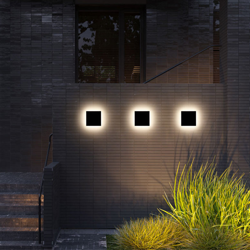 Minimalist Outdoor Wall Light, IP65 Waterproof LED, White, Motion Sensor