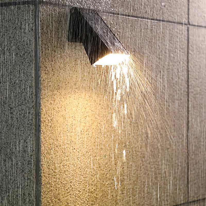Outdoor Wall Lantern | Solar Outdoor Wall Sconce with 90° Adjustable Panel | IP65 Weatherproof for Safe Illumination