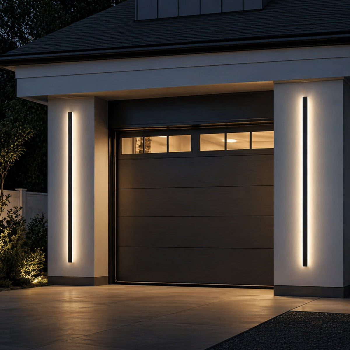 Outdoor Wall Sconce, Dimmable Aluminum LED, IP65 Waterproof, 30 60cm