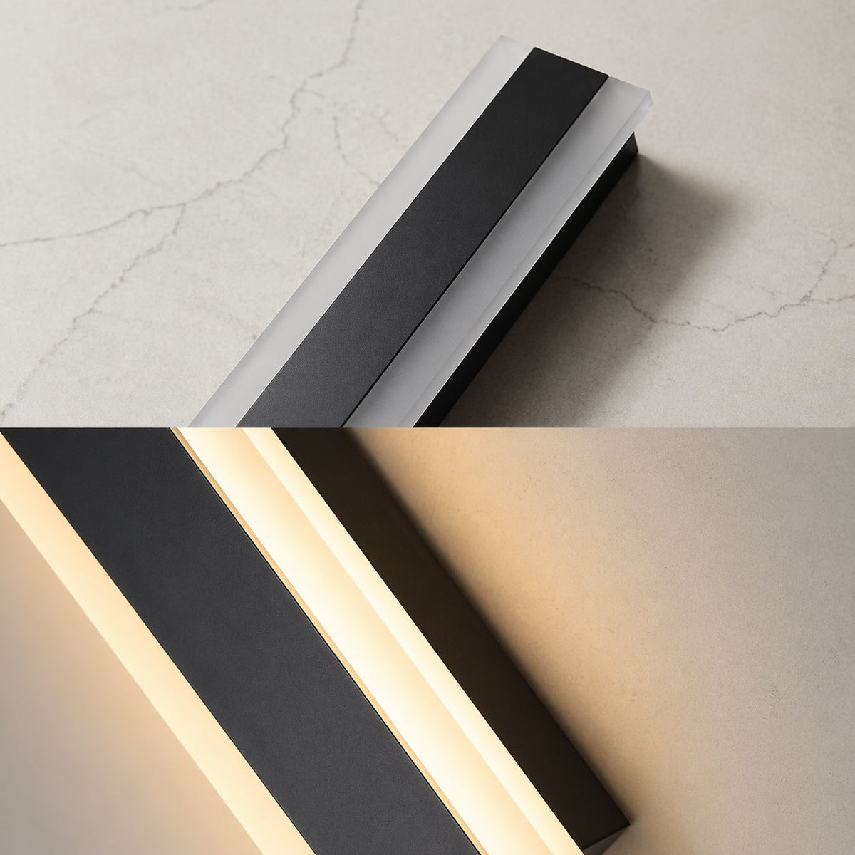 Outdoor Wall Sconce, Dimmable Aluminum LED, IP65 Waterproof, 30 60cm