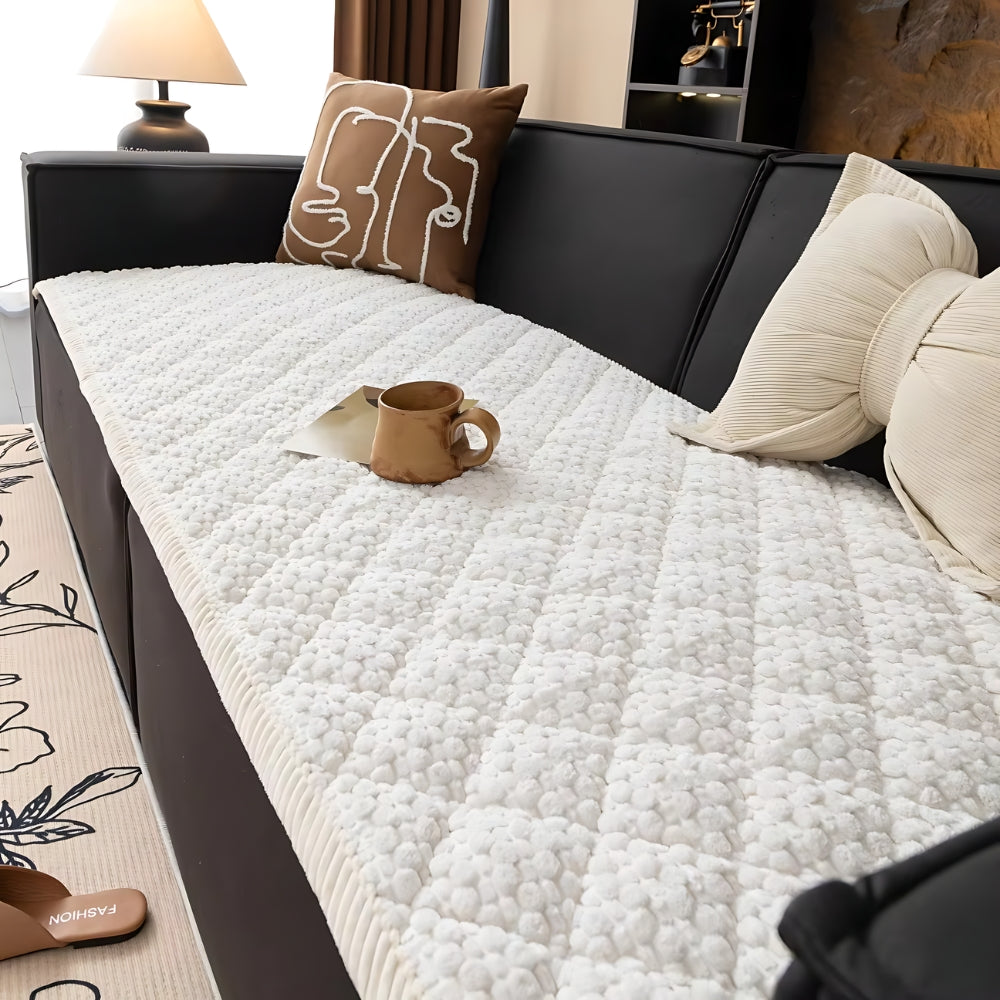 Textured Quilted Pet Proof Sofa Protector for Everyday Living