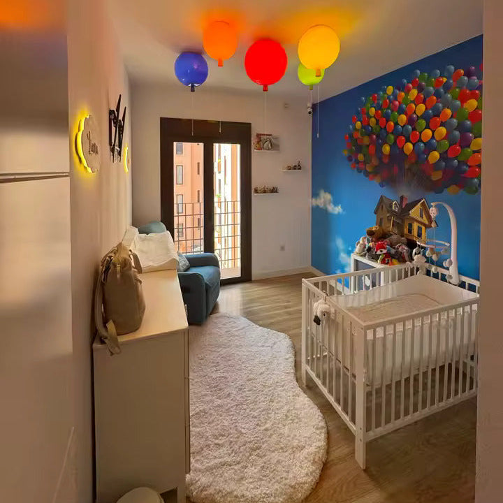 Balloon Ceiling Light, LED, Purple Green, Kids Nursery Room, Dimmable