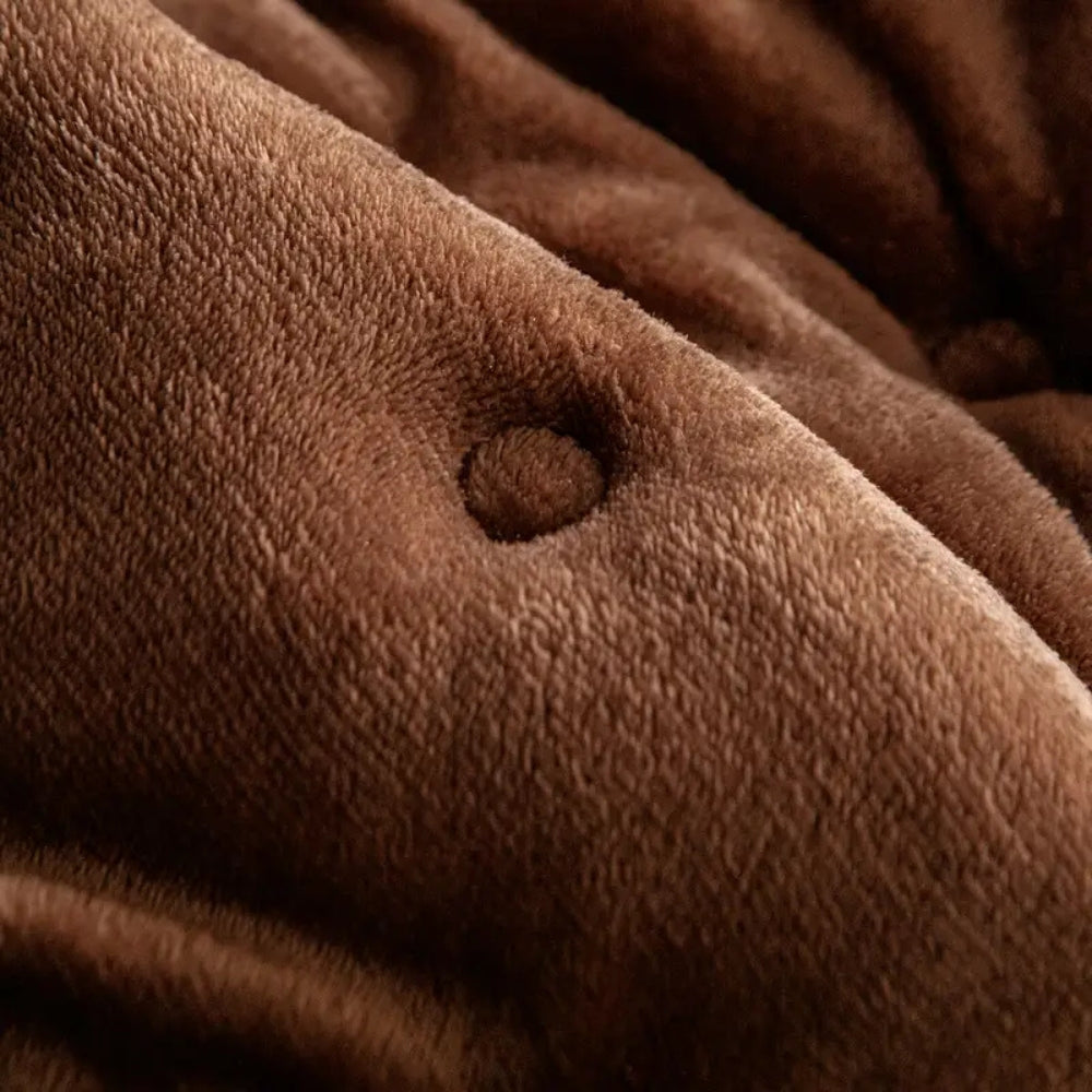 Button Tufted Plush Sofa Cover for Cozy Everyday Comfort