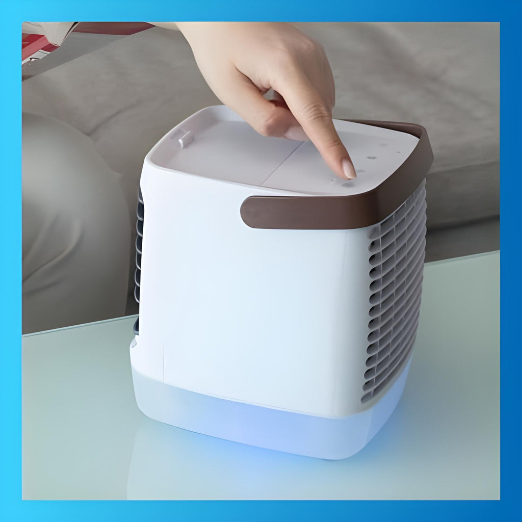 Portable mini evaporative air cooler for hot days