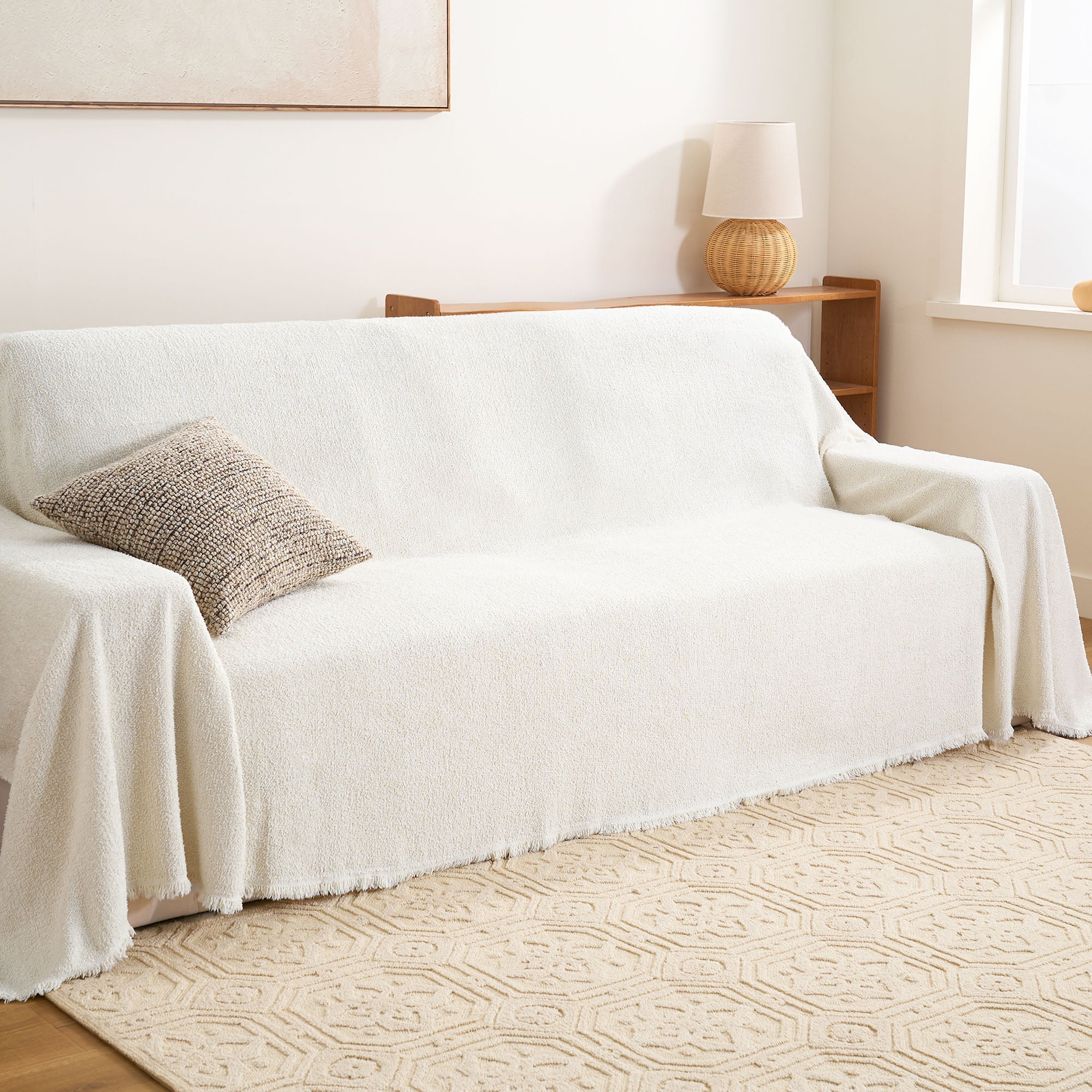 Soft Plush Waterproof Sofa Cover for Pet Friendly Protection