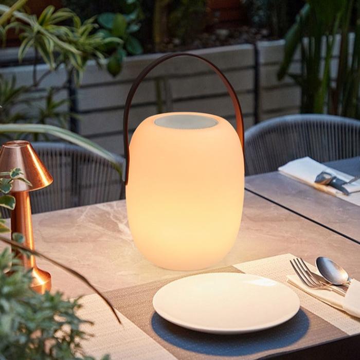 Rechargeable Table Lamp | Cordless RGB & White Light with Remote Control | Compact Design for Versatile Indoor and Outdoor Use