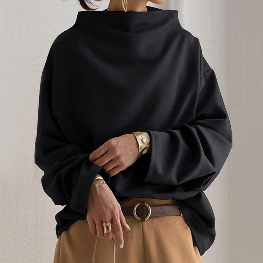 Renli Collection | Women's Top with High Neck Design | Flattering Blouse for Effortless Elegance