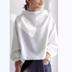 Renli Collection | Women's Top with High Neck Design | Flattering Blouse for Effortless Elegance