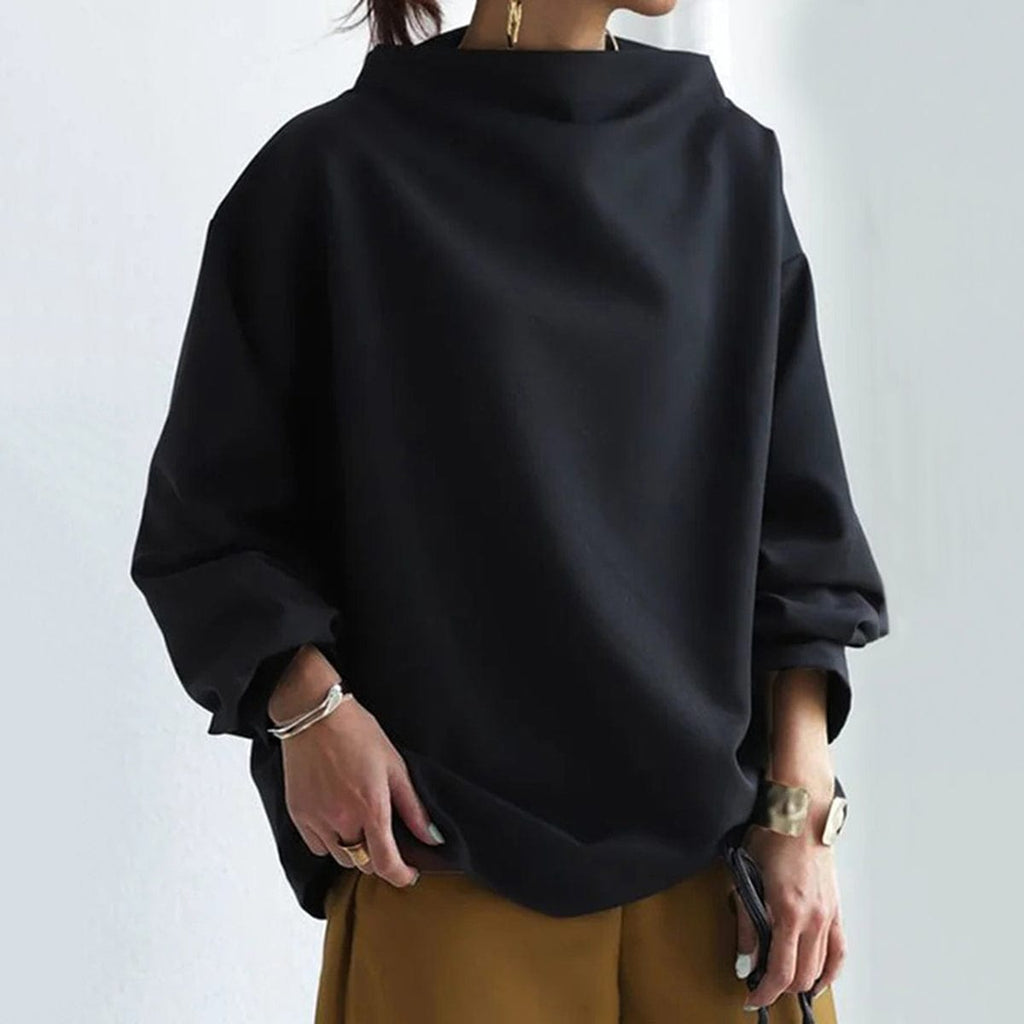 Renli Collection | Women's Top with High Neck Design | Flattering Blouse for Effortless Elegance