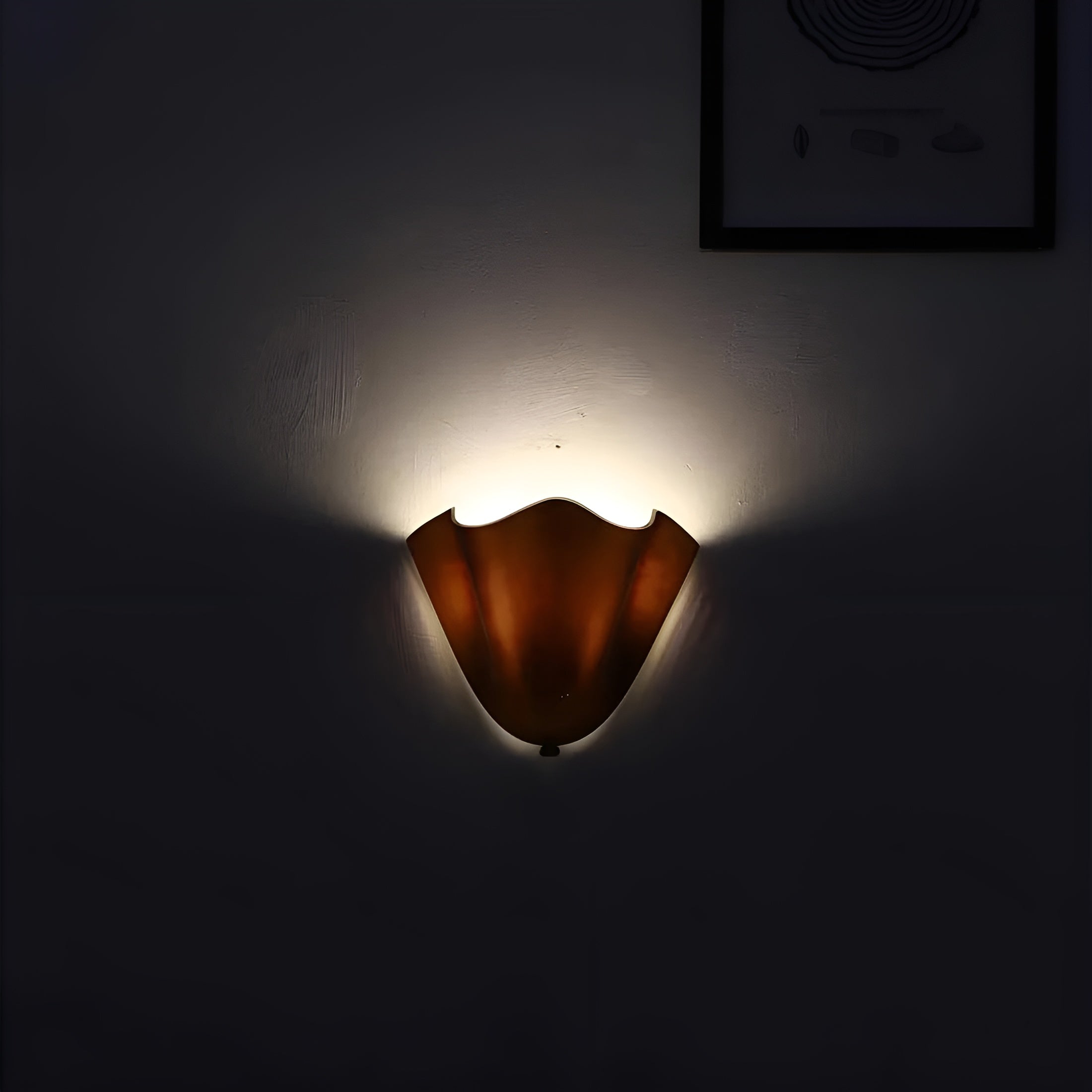Stained Glass Wall Sconce, Retro Warm LED, Beige Brown Green, Vintage