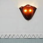 Retro Stained Glass Wall Sconce with Warm LED Light | Vintage Design for Cozy Atmosphere