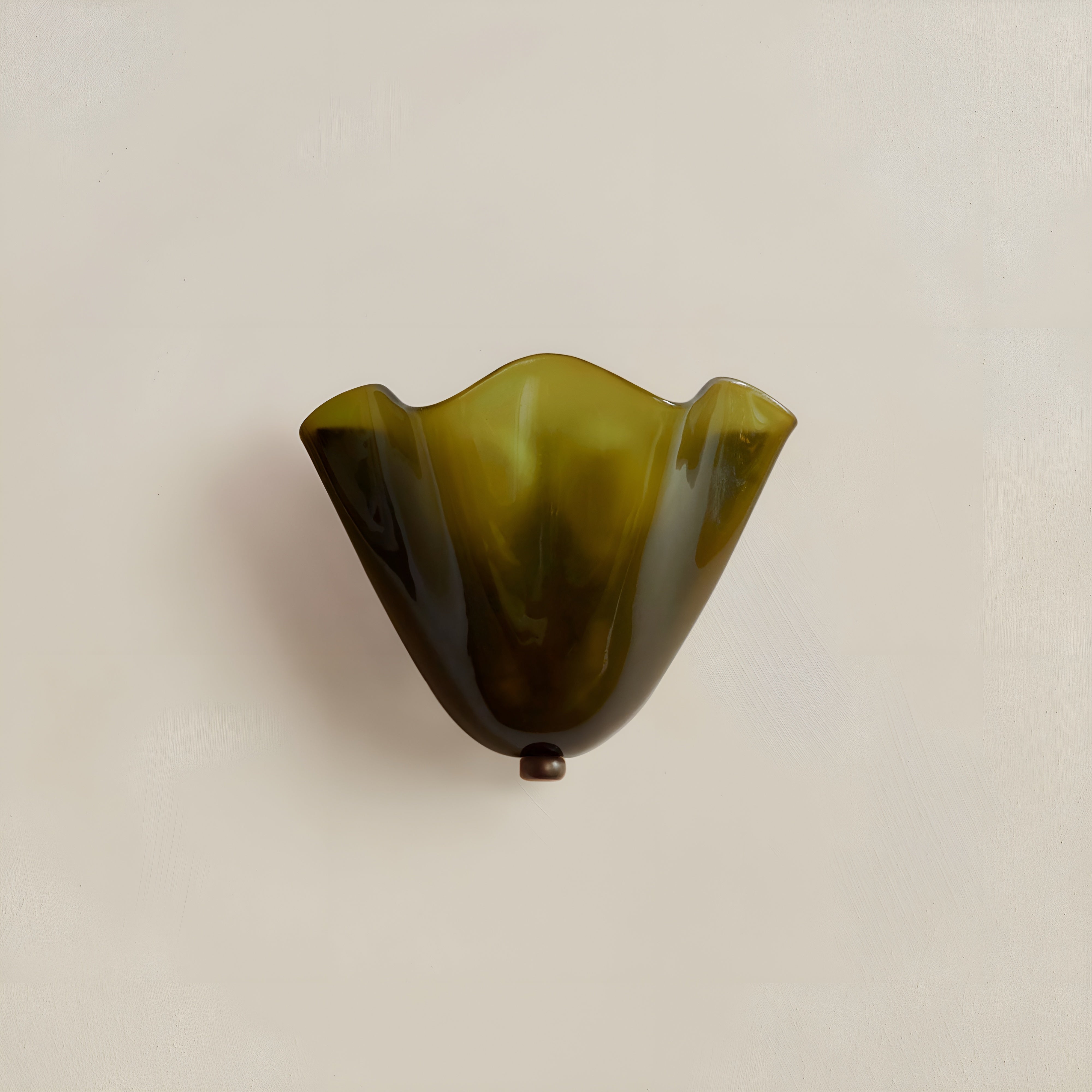 Stained Glass Wall Sconce, Retro Warm LED, Beige Brown Green, Vintage