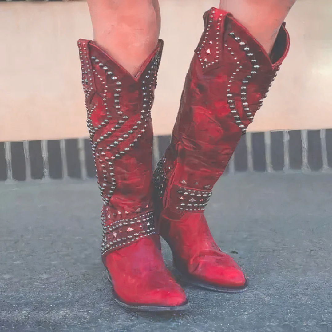 Riloh | Black Knee High Boots for Women with Pointed Toe & Side Zipper | Stylish Comfort Footwear
