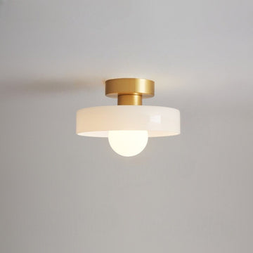 RoyaleGlow | Flush Mount Ceiling Light with Dimmable LED & Glass Shade | Versatile Illumination for Any Space