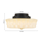 RoyaleGlow | Flush Mount Ceiling Light with Opal Milk Glass Shade | Dimmable 4000K Brightness for Inviting Ambience
