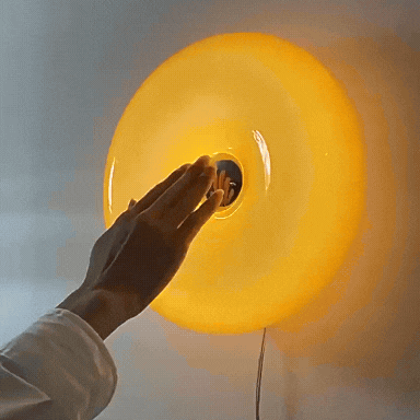 RoyaleGlow | Modern Donut Glass Wall Lamp with Tricolor Dimmable LED | Stylish Sconce for Versatile Home Decor