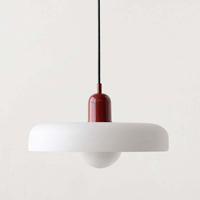 Colored Glass Pendant Light, Bauhaus Geometric, Adjustable, Kitchen Island