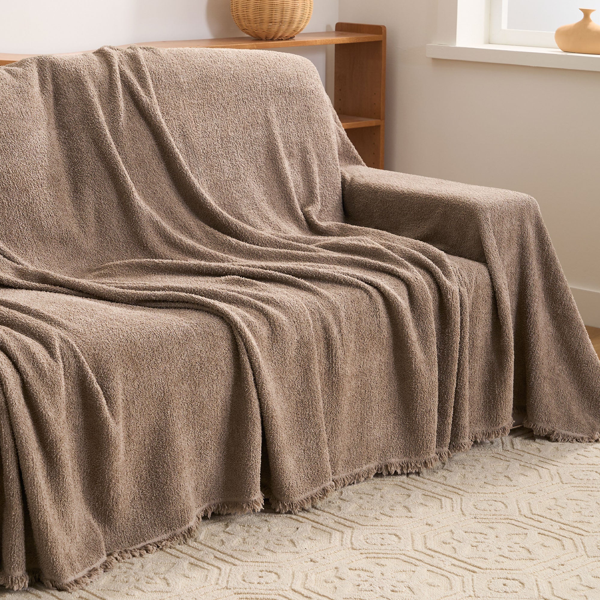 Soft Plush Waterproof Sofa Cover for Pet Friendly Protection