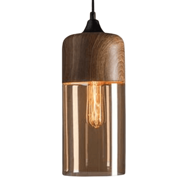 Scandinavian Ceiling Lamp | Flush Mount Light Fixture with Adjustable Height | Tinted Glass for Cozy Dining Room Ambiance