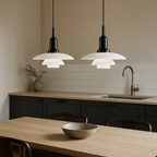 Scandinavian Elegance | Glass Pendant Light with Adjustable Height | Modern Kitchen Pendant Lighting for Stylish Spaces
