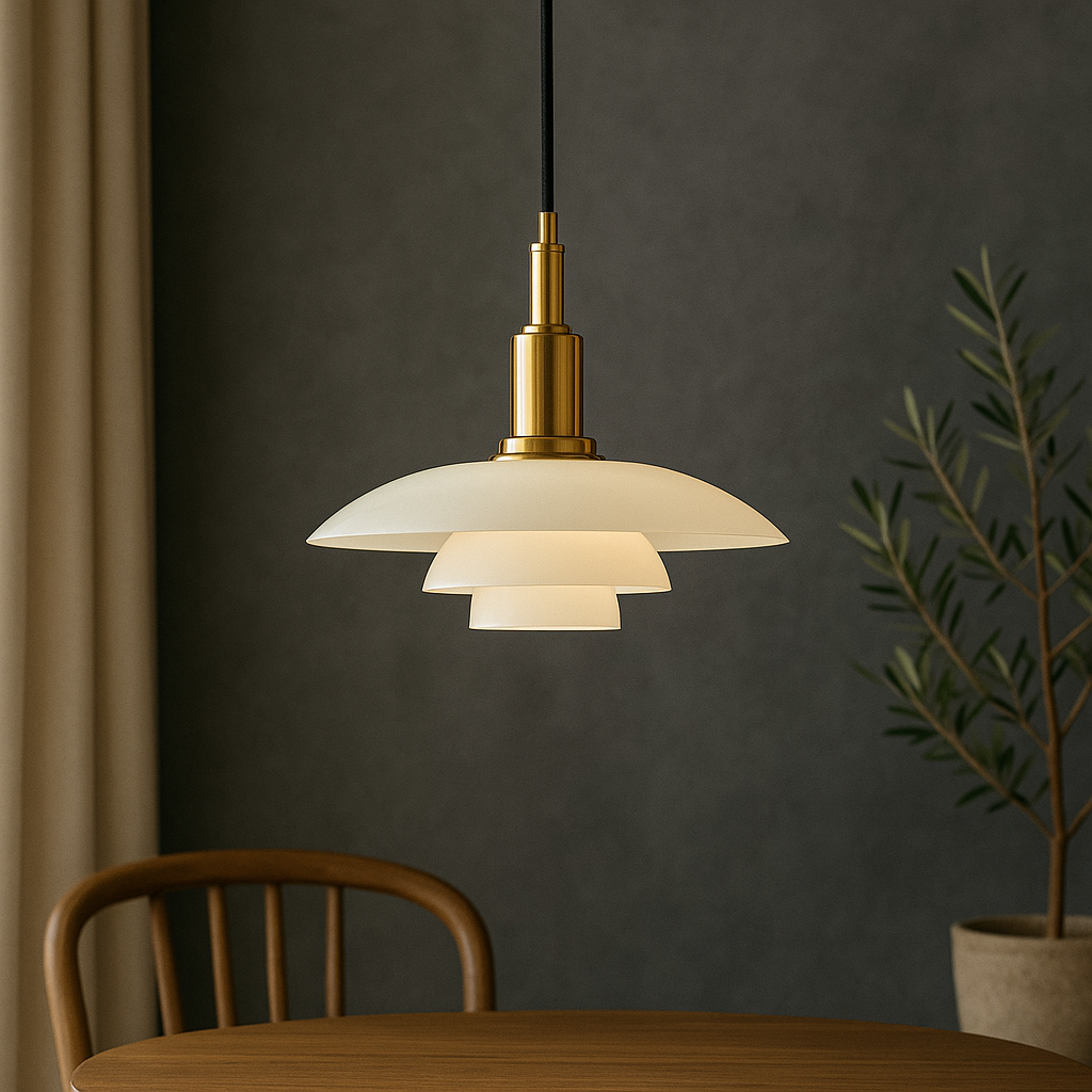 Scandinavian Elegance | Glass Pendant Light with Adjustable Height | Modern Kitchen Pendant Lighting for Stylish Spaces