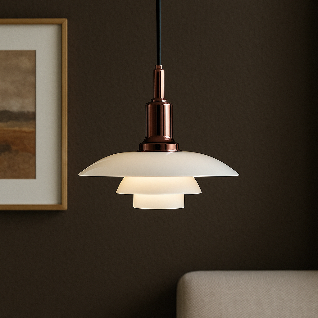 Scandinavian Elegance | Glass Pendant Light with Adjustable Height | Modern Kitchen Pendant Lighting for Stylish Spaces