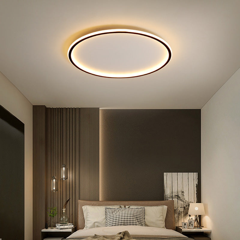Scandinavian Round Flush Mount Ceiling Light with LED Bulb | Minimalist Design for Modern Spaces