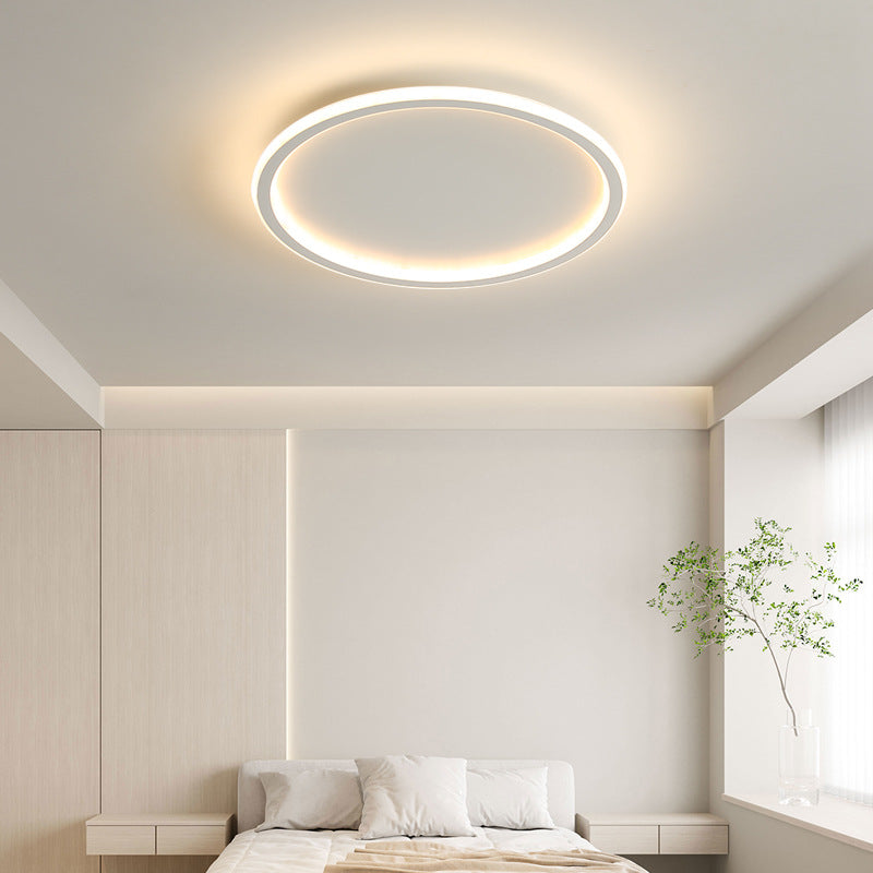 Scandinavian Round Flush Mount Ceiling Light with LED Bulb | Minimalist Design for Modern Spaces