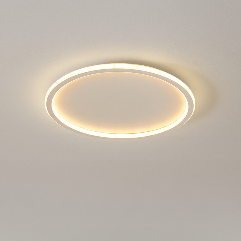 Scandinavian Round Flush Mount Ceiling Light with LED Bulb | Minimalist Design for Modern Spaces
