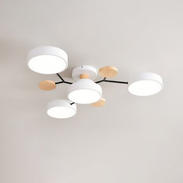 Scandinavian | Flush Mount Ceiling Light with Dimmable Feature | Modern Design for Living Room and Bedroom