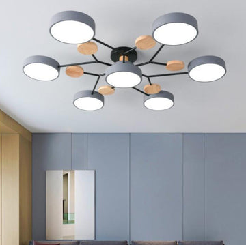 Scandinavian | Flush Mount Ceiling Light with Dimmable Feature | Modern Design for Living Room and Bedroom