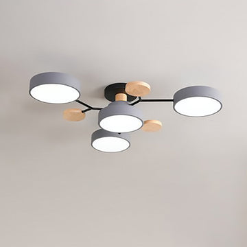 Scandinavian | Flush Mount Ceiling Light with Dimmable Feature | Modern Design for Living Room and Bedroom