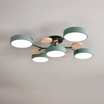 Scandinavian | Flush Mount Ceiling Light with Dimmable Feature | Modern Design for Living Room and Bedroom