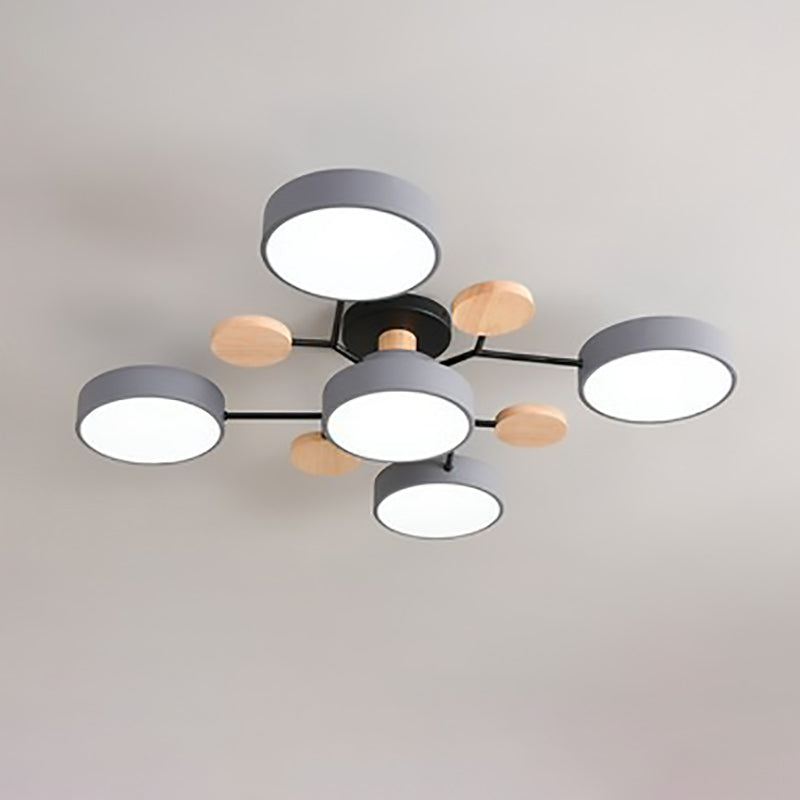 Scandinavian | Flush Mount Ceiling Light with Dimmable Feature | Modern Design for Living Room and Bedroom