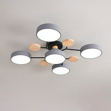 Scandinavian | Flush Mount Ceiling Light with Dimmable Feature | Modern Design for Living Room and Bedroom