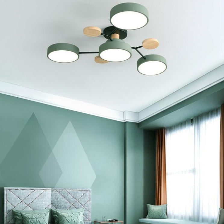 Scandinavian | Flush Mount Ceiling Light with Dimmable Feature | Modern Design for Living Room and Bedroom