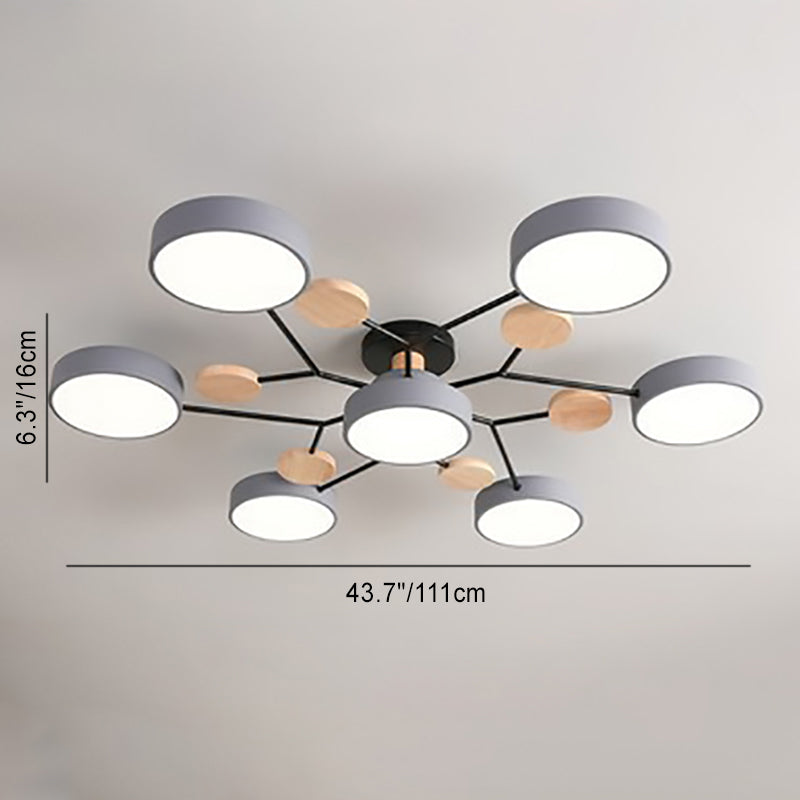 Scandinavian | Flush Mount Ceiling Light with Dimmable Feature | Modern Design for Living Room and Bedroom