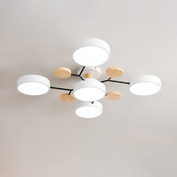 Scandinavian | Flush Mount Ceiling Light with Dimmable Feature | Modern Design for Living Room and Bedroom